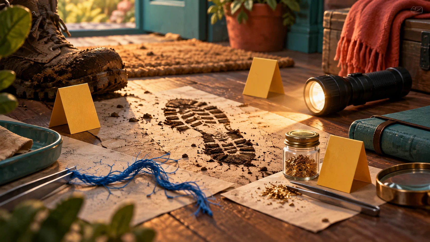 Murder Mystery Riddles visual for witness and writing clues