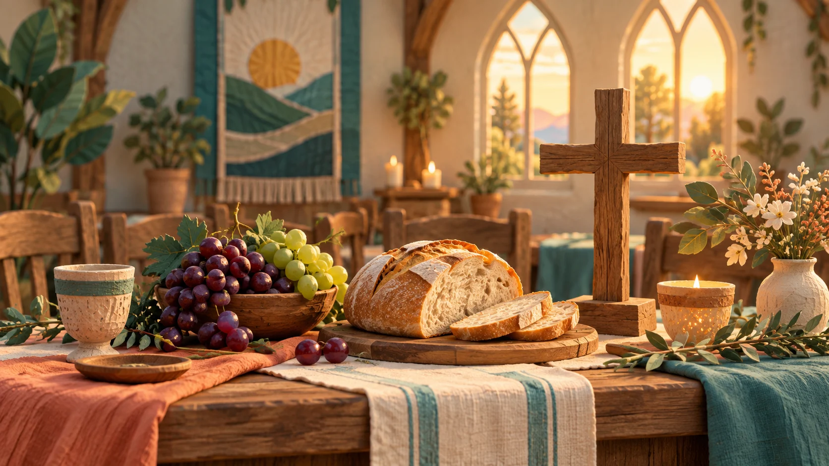 Sunday School Riddles visual for christian symbols, teachings, and celebrations